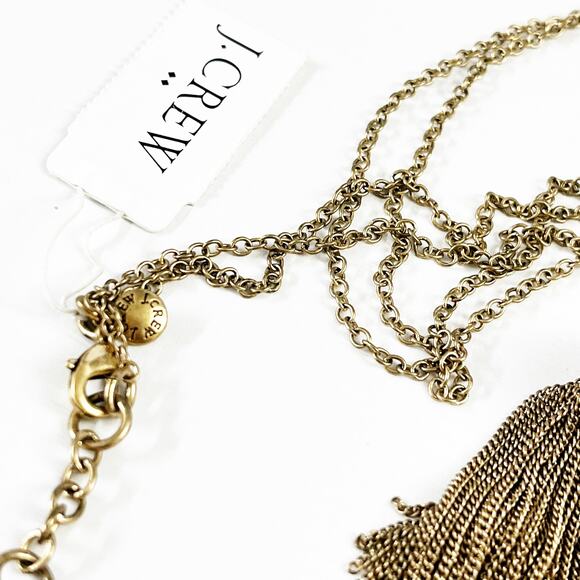 J. Crew Factory Double Tassel Necklace NEW - Picture 5 of 7